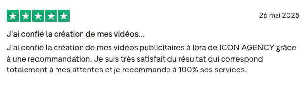 Avis client Trustpilot 5 étoiles
